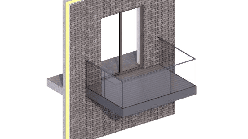 Glass balustrade balcony system